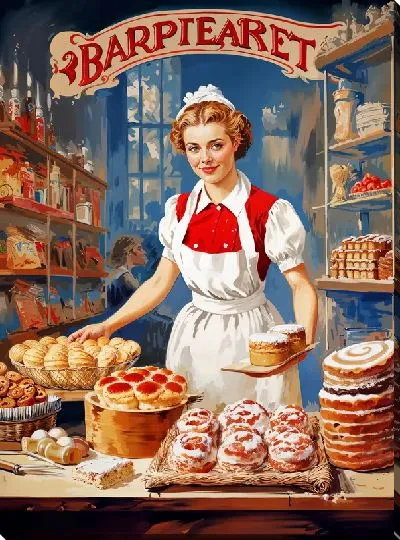 Картина маслом Выпечка №34