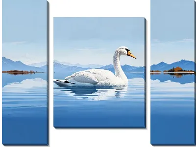 Модульная картина Лебедь №9