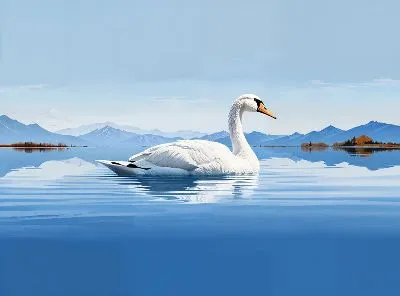 Плакат Лебедь №9