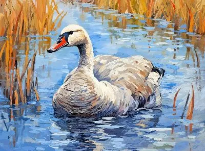 Плакат Лебедь №11
