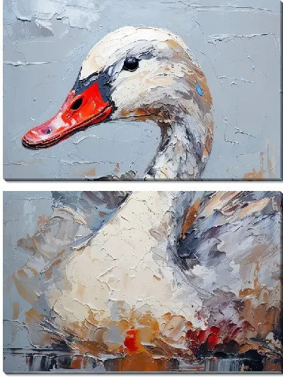 Модульная картина Лебедь №14