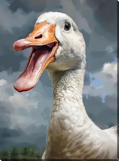 Картина маслом Улыбающийся гусь