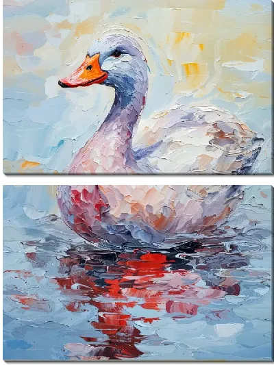 Модульная картина Лебедь №22