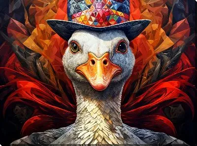 Картина маслом Гусь №26