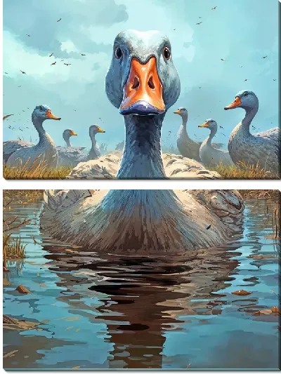 Модульная картина Гуси №27