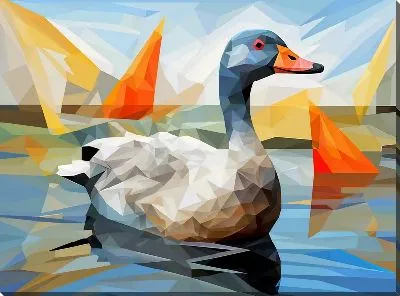 Картина маслом Гусь №29