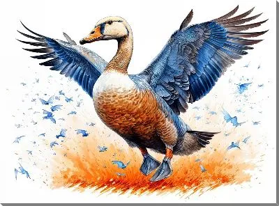 Картина маслом Гусь №37