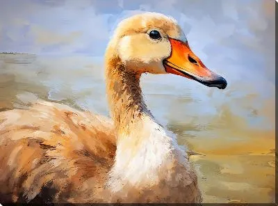 Картина маслом Гусь №38