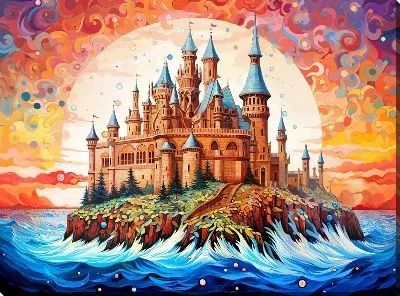Картина маслом Сказочный замок №2