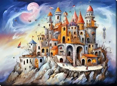 Картина маслом Сказочный замок №4