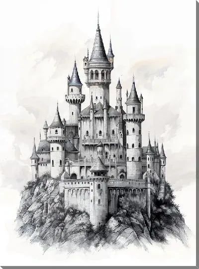 Картина маслом Замок №71