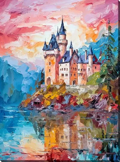 Картина маслом Замок №81