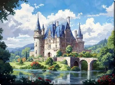 Картина маслом Замок №111