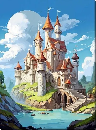 Картина маслом Сказочный замок №13