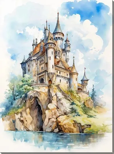 Картина маслом Замок №141