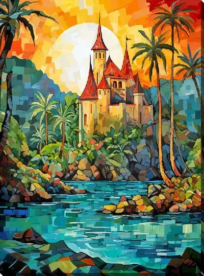 Картина маслом Замок №211