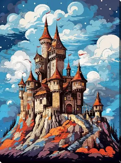 Картина маслом Замок №241