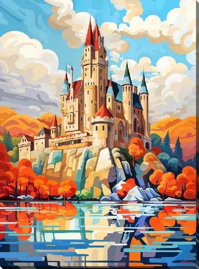 Картина маслом Замок №28