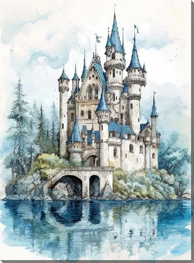 Картина маслом Сказочный замок №32