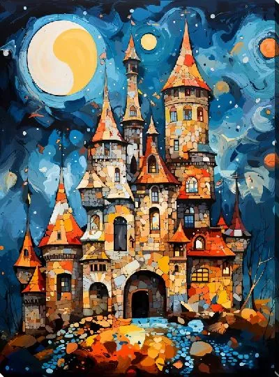 Картина маслом Замок №35