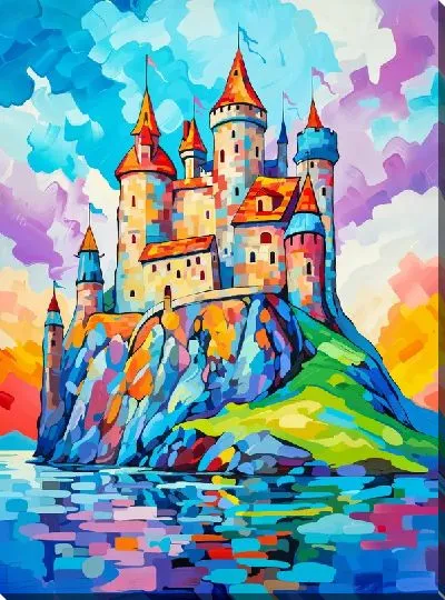 Картина маслом Замок №40