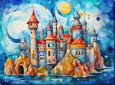 Картина маслом Замок №42