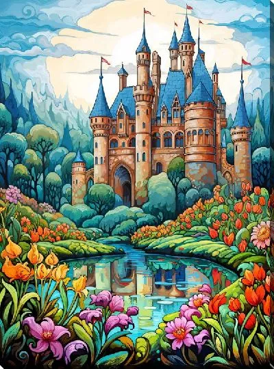 Картина маслом Сказочный замок №44