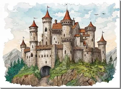 Картина маслом Замок №46