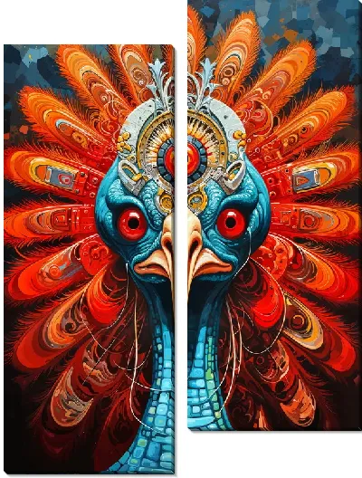 Модульная картина Индейка №3