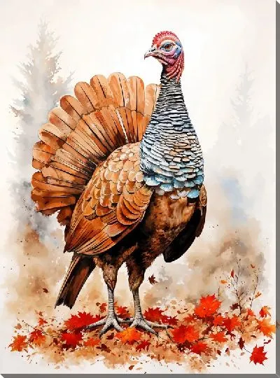 Картина маслом Индейка №4