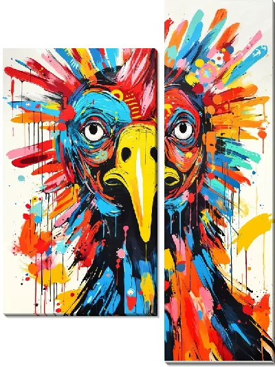 Модульная картина Индейка №6