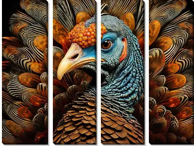 Модульная картина Индейка №7