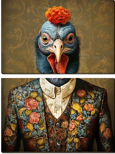 Модульная картина Индейка №8