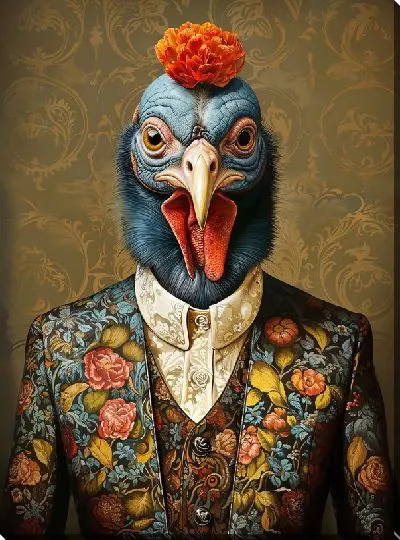 Картина маслом Индейка №8