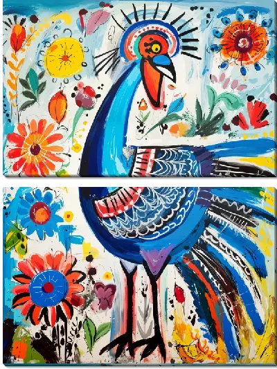 Модульная картина Индейка №9