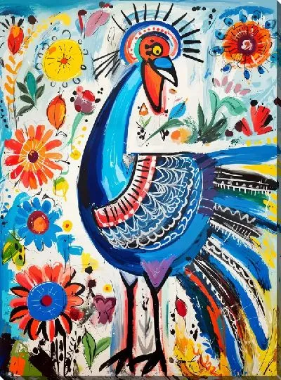 Картина маслом Индейка №9