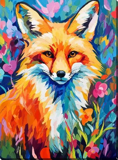 Картина маслом Лиса №1