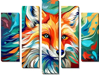 Модульная картина Лиса №7