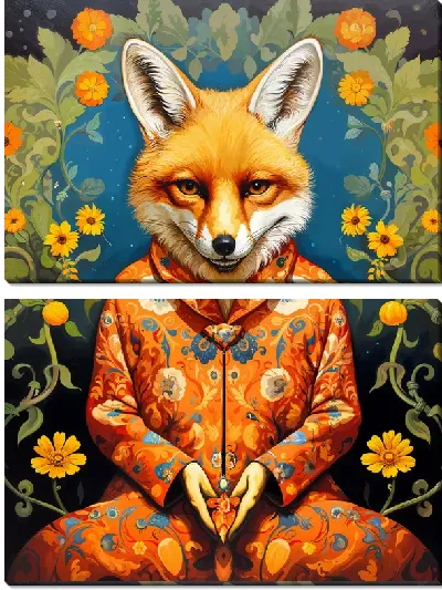 Модульная картина Лиса №9