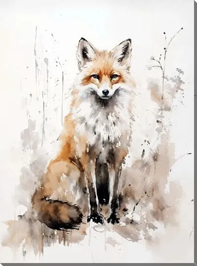 Картина маслом Лиса №14