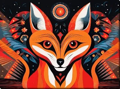 Картина маслом Лиса №15