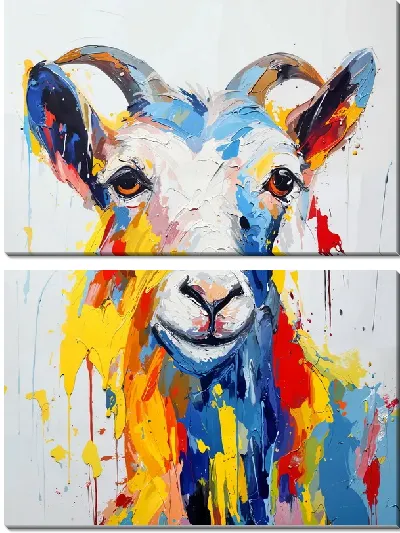Модульная картина Козёл №4