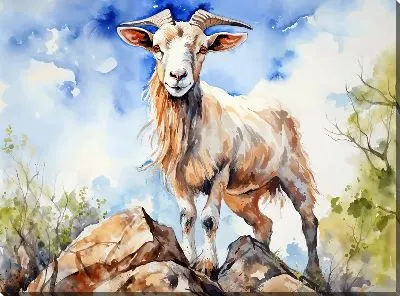 Картина маслом Козёл №12