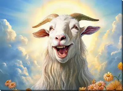 Картина маслом Козёл №17