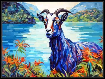 Картина Козёл №30