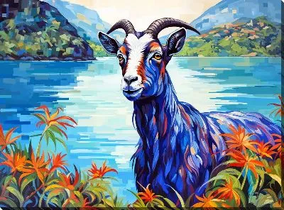 Картина маслом Козёл №30