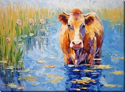Картина маслом Корова №64