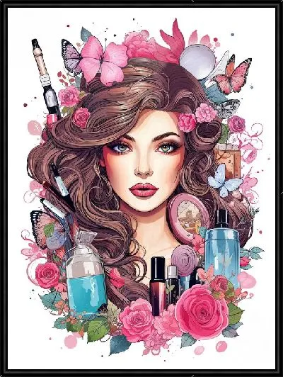 Картина Косметика и девушка №2
