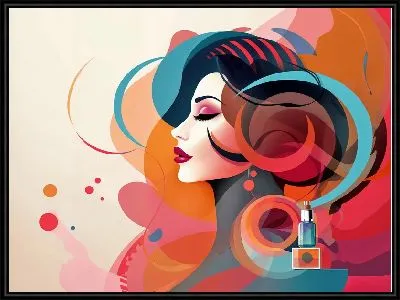 Картина Косметика и девушка №4