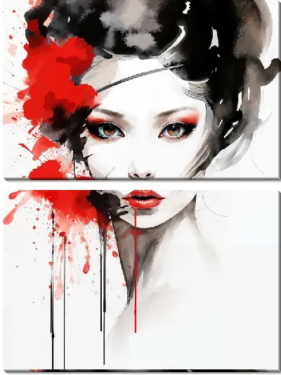 Модульная картина Девушка страсть №7